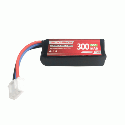 Goosky_S1 用純正リポバッテリー 7.4V300mAh60C